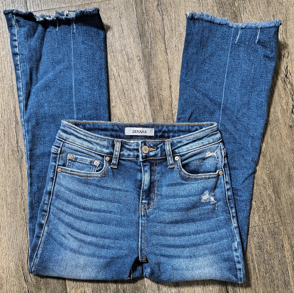 Zara Women's Blue Distressed Jeans